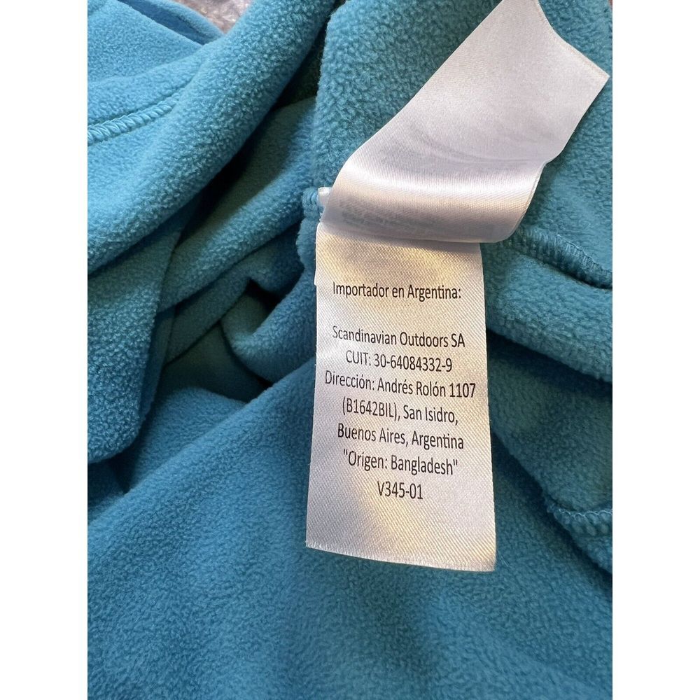 Columbia‎ Fleece womens XL Pullover 1/4 Zip two toned blue Lightweight jacket - Picture 8 of 9